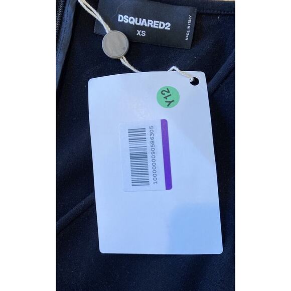 NEW Dsquared2 Sleeveless Midi Dress Size XS Women’s Black - Picture 4 of 8